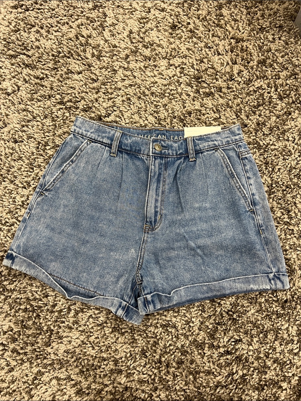 American Eagle Outfitters Vintage Wash Denim Shorts in Blue